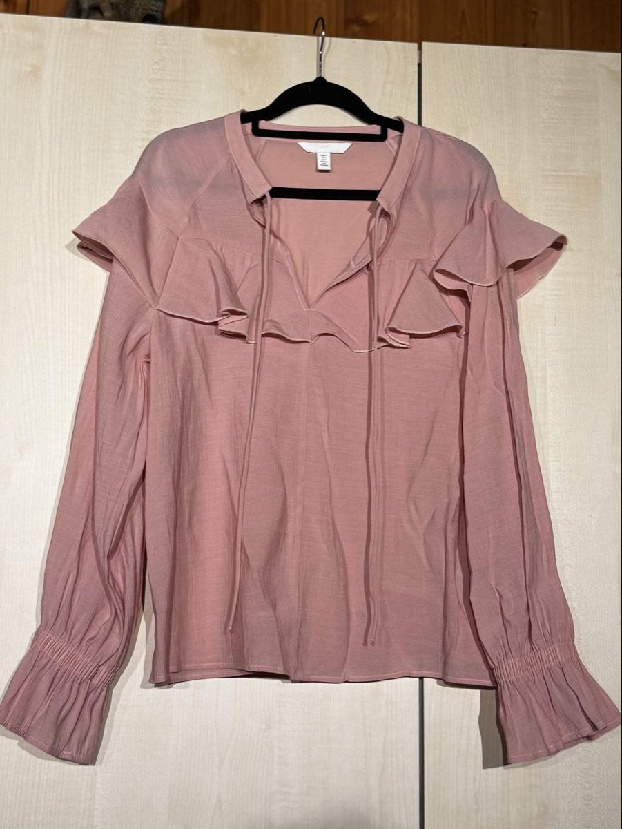 H&M Camicette: H&M Bluse, Gr. S, Rosa mit Rüschen – Nuovo (secondo la descrizione) da Leissigen venduto da mis_nh8s