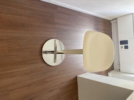 Barhocker Hocker Drehstuhl chrom weiss höhenverstellbar 5...