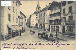 Salvan - La Place - vaches - Kühe - animee
