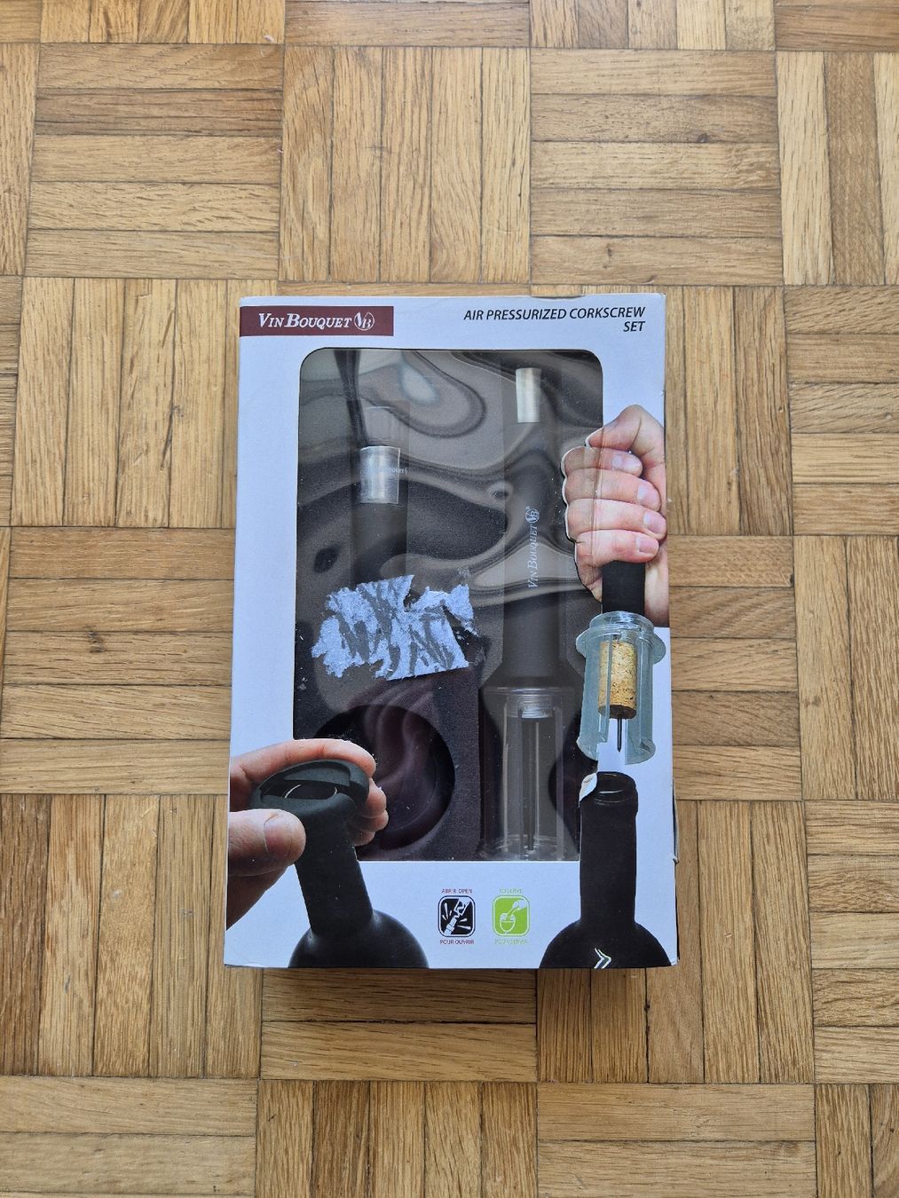 Flaschenöffner & -verschlüsse: VinBouquet Air pressurized Corkscrew Set – Neu und originalverpackt aus Luzern von nnamfuak