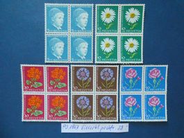 PJ 1963 postfrische ** Viererblöcke m.L.