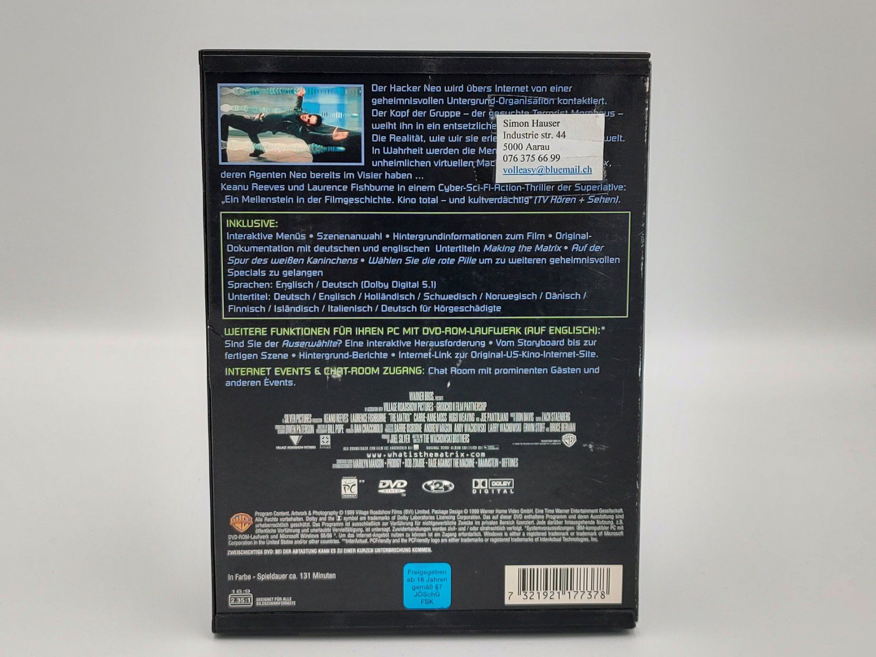 Tous les DVDs: MATRIX - Versand A-Post nur CHF 2.50! – D'occasion à Siblingen par goodprice24 1