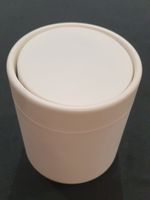 Schreibtisch-Abfalleimer 1,25L weiss mit Deckel, neuwertig