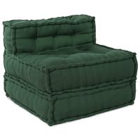 Sitzpolster vidaXL Pouf Modular Grün 70x70x54 cm Stoff