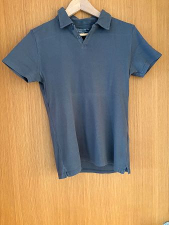 Benetton Polo Shirt Grau Slim Fit Eng M Modern Casual Herren