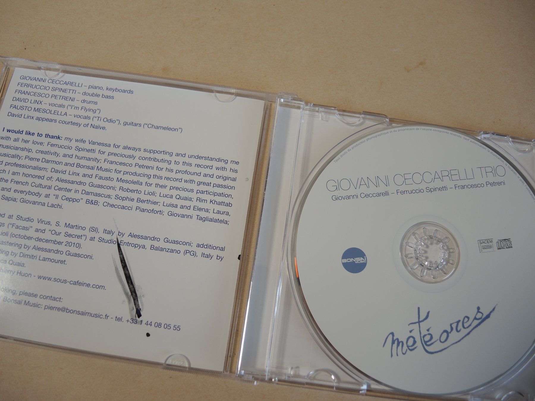 CD: Giovanni Ceccarelli Trio - Meteores CD Jazz – Usato da Rorschach venduto da maeck8 1