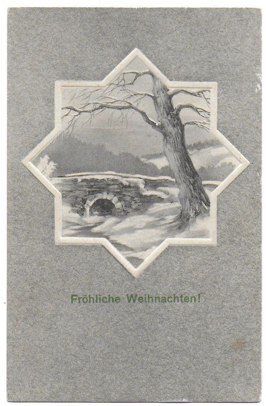 Ansichtskarten: Prägekarte "Fröhliche Weihnachten" – Gebraucht aus Kloten von kanschweiz