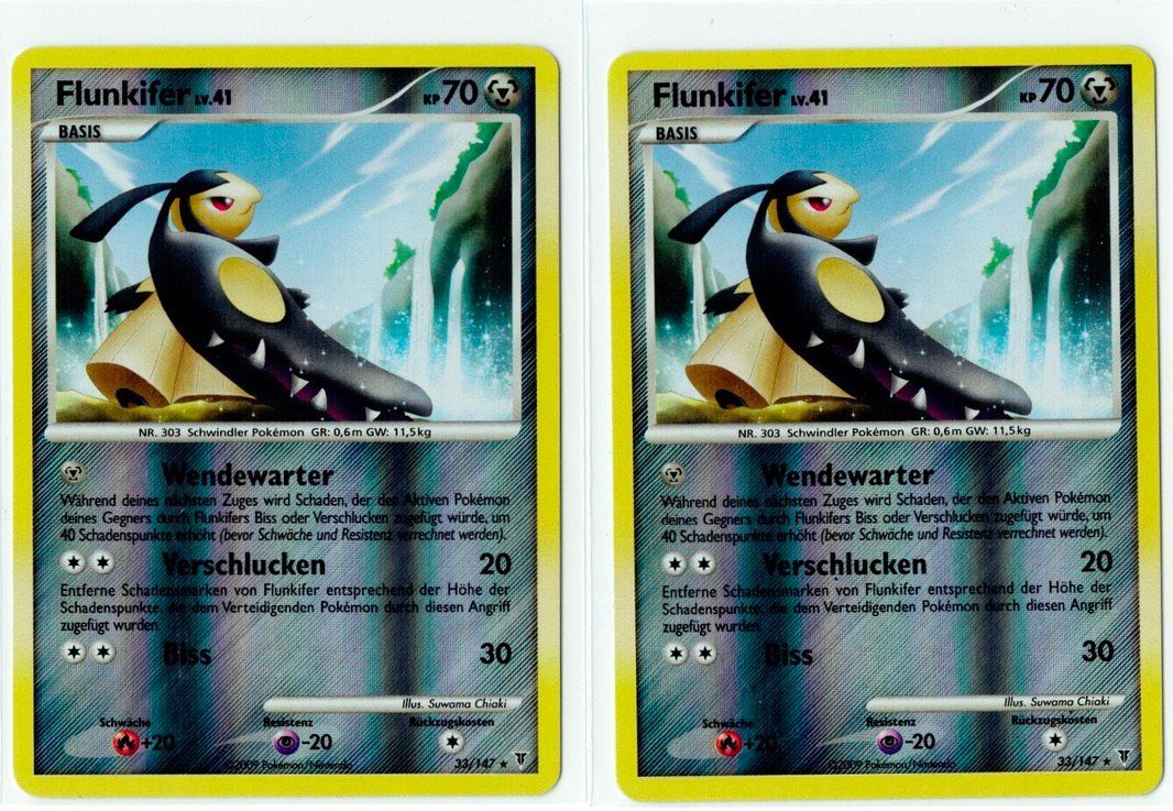 Pokémon Sammelbilder & Trading cards: 2 x Flunkifer Reverse Holo 33 – Gebraucht aus Zürich von PACE79