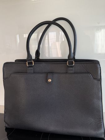 Laptop Bag Black Saffiano Leather Good Condition