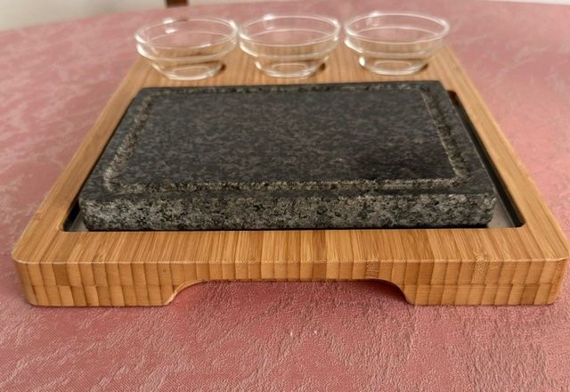 Küchengeräte: Heisser Stein-Set, Bambusbrett 30 x 25 cm – Gebraucht aus Lostorf von Nick1258 3