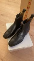 Bottines élégantes en cuir noir, taille 42, neuve