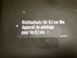 Schweizer Armee Richtaufsatz 8.1cm Minenwerfer iAlubox Kern