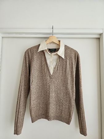 Ralph Lauren Business Casual Sweater, 85%Silk+15%Cachemire 