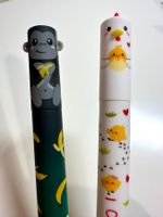 NEW!!! Legami 2x stylos effaçables Gorille & Poule