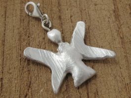 Designer Unikat Engel Anhänger Silber 999 / 925
