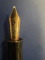 Füllfederhalter schwarz mit 14K 585 Goldfeder gebraucht