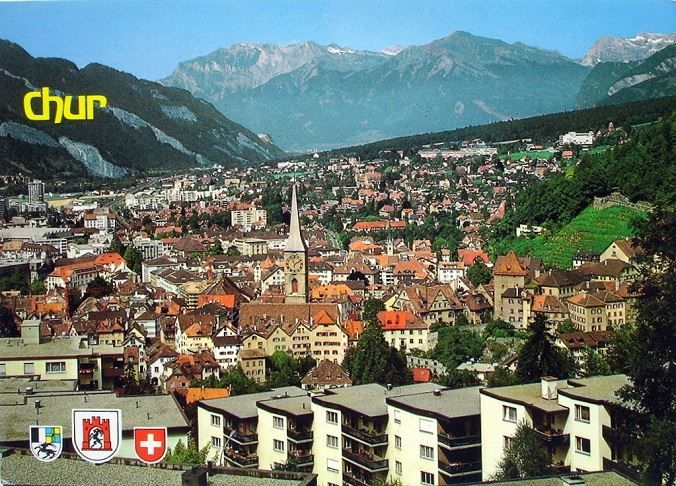 Cartoline postali: CHUR mit Falknis und Vilan – Usato da Jona venduto da philajona
