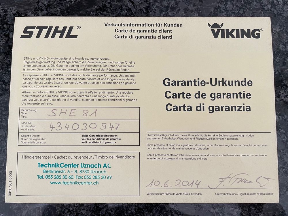 STIHL Elektro Laubsauger (SHE81) Kaufen auf Ricardo