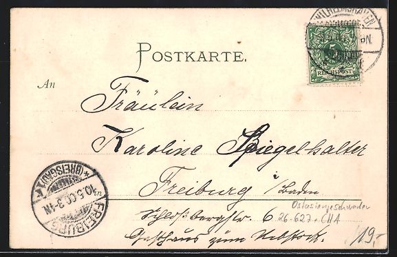 Cartoline postali: Johann Georg Siehl-Freystett: Kriegsschi – Usato da Berlin venduto da bartko-reher 1