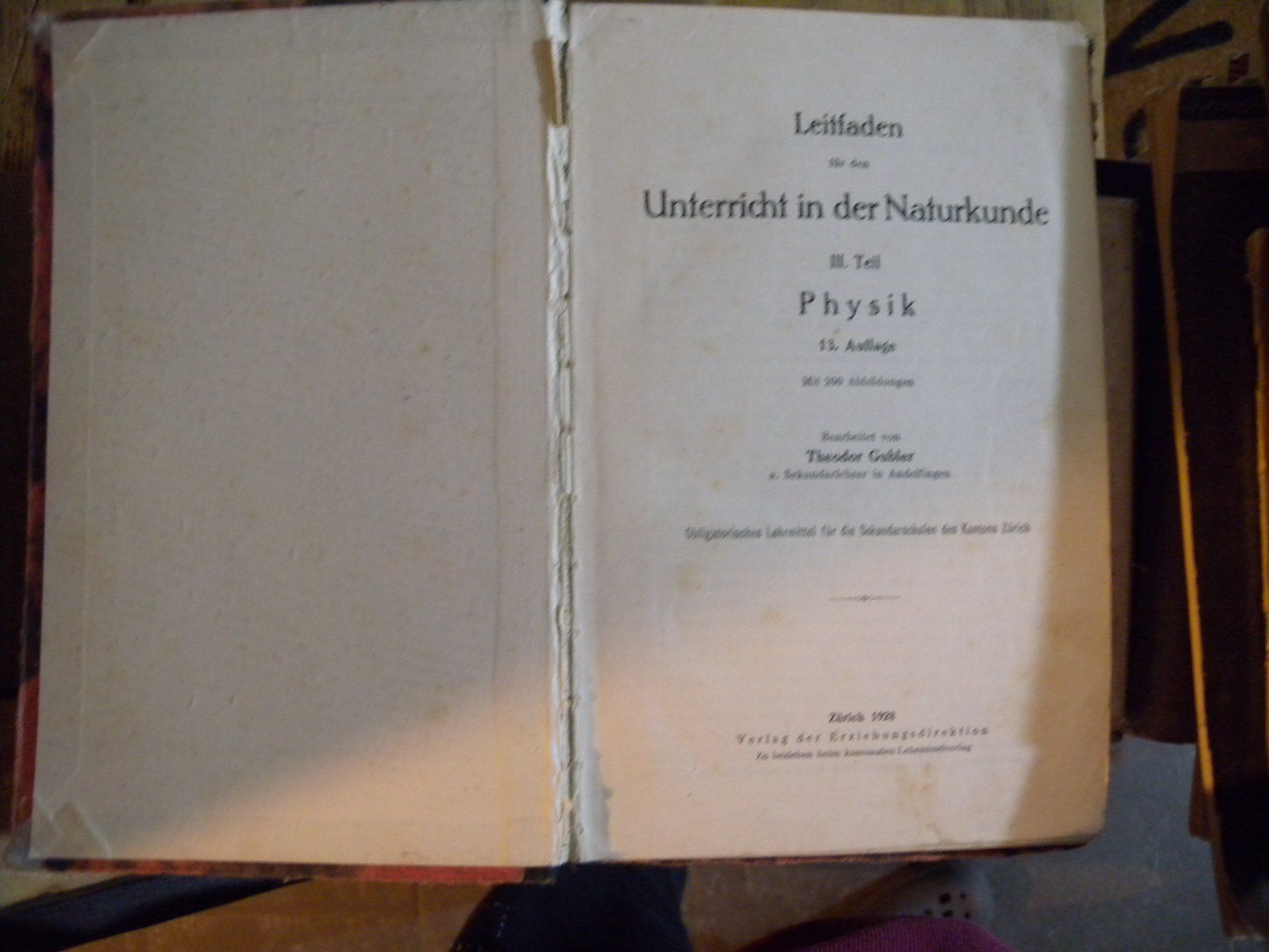 Livres: Antikes Physikbuch "Leitfaden", 1928 – D'occasion à Hauenstein par Danbach