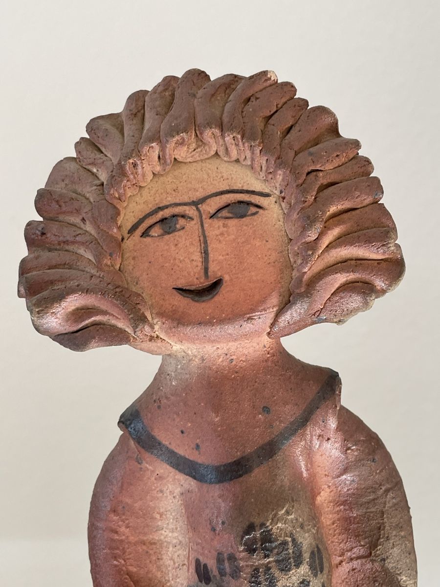 Sculture & Statue: Michèle Raymond studio ceramic midcentury figure grès 1970s – Usato da Basel venduto da Amechan. 1