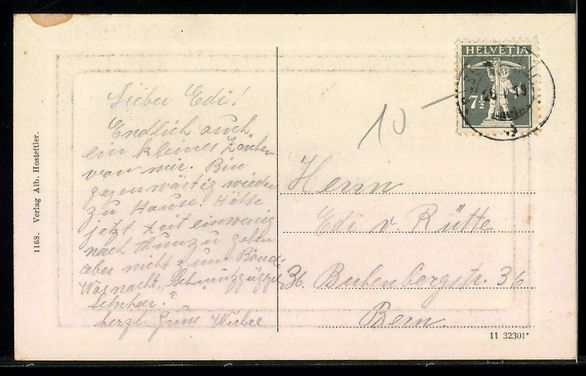 Cartoline postali: Grossaffoltern, Kirche, Pfarrhaus und Sc – Usato da Berlin venduto da bartko-reher 1