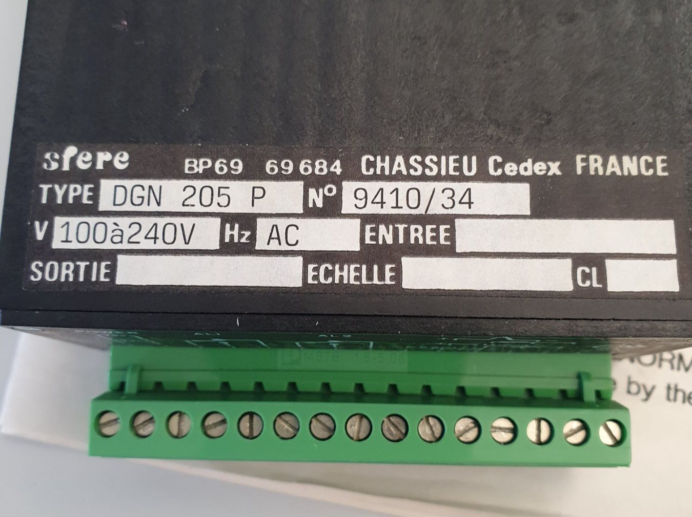Misurare: DGN 205 P Panelmeter von SFERE – Usato da Rothrist venduto da Witronic 3