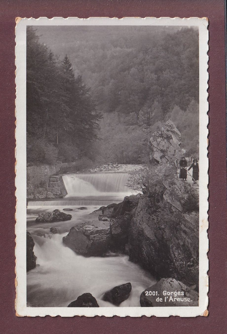 Ansichtskarten: Gorges de l'AREUSE - 1942 Feldpost – Gebraucht aus Pully von nicecards