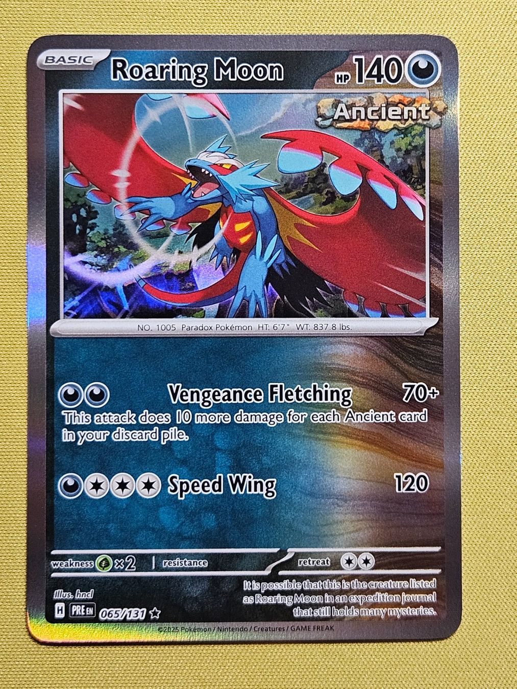 Pokémon Carte collezionabili: Prismatic Evolutions - Roaring Moon 065/131 EN – Usato da Bellinzona venduto da Pokemarco