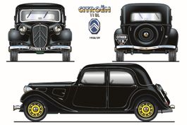 Blechschild-CITROEN 11 BL