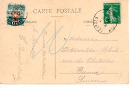Karte aus Frankreich - Nachporto 1914