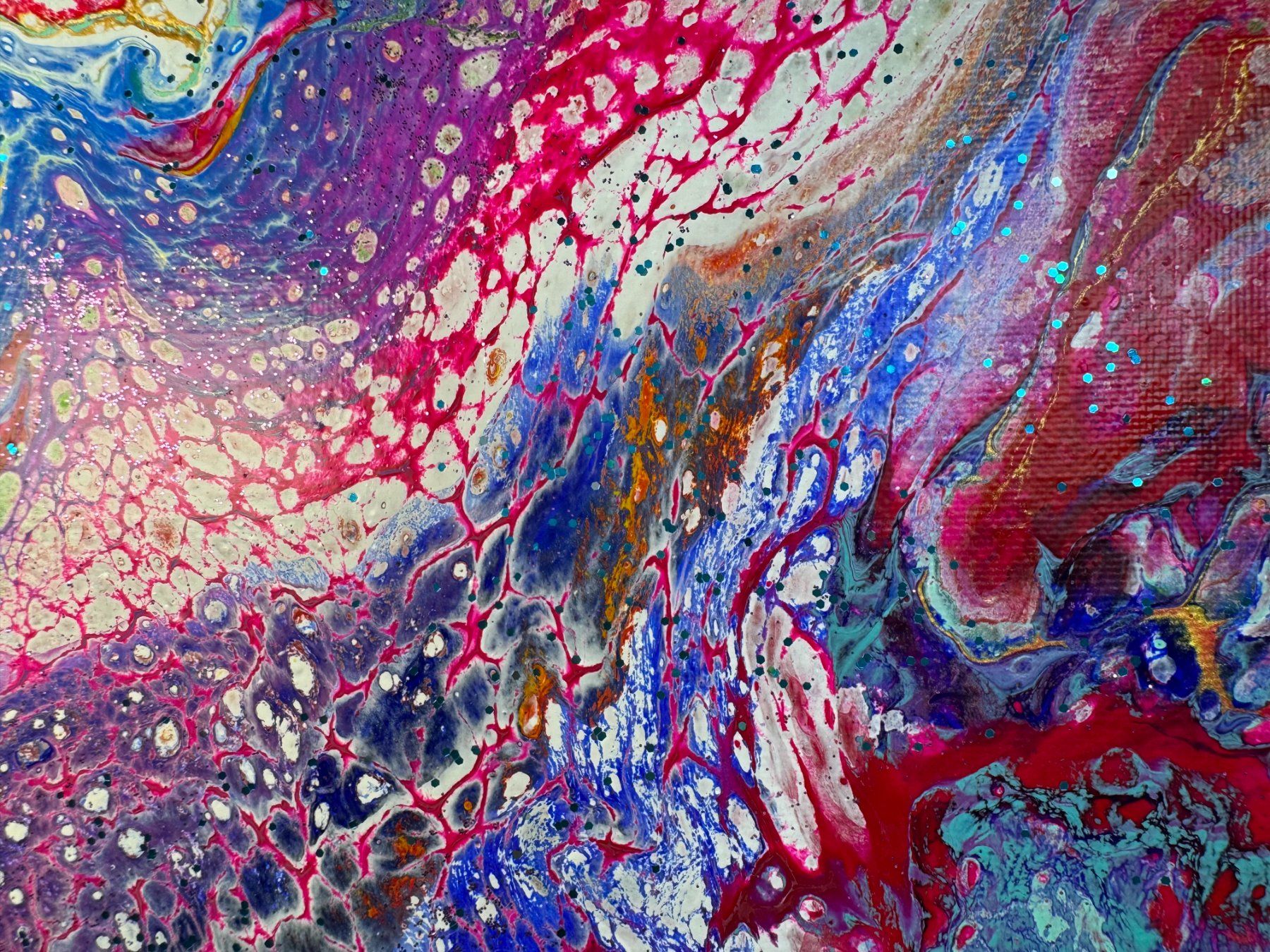 Dipinti: Acryl-Flüssigmalerei, quadratisch – Usato da Schlieren venduto da MayaSheng1983 1
