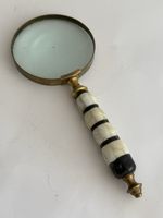 Vintage Lupe Stiellupe Messing / Perlmutt