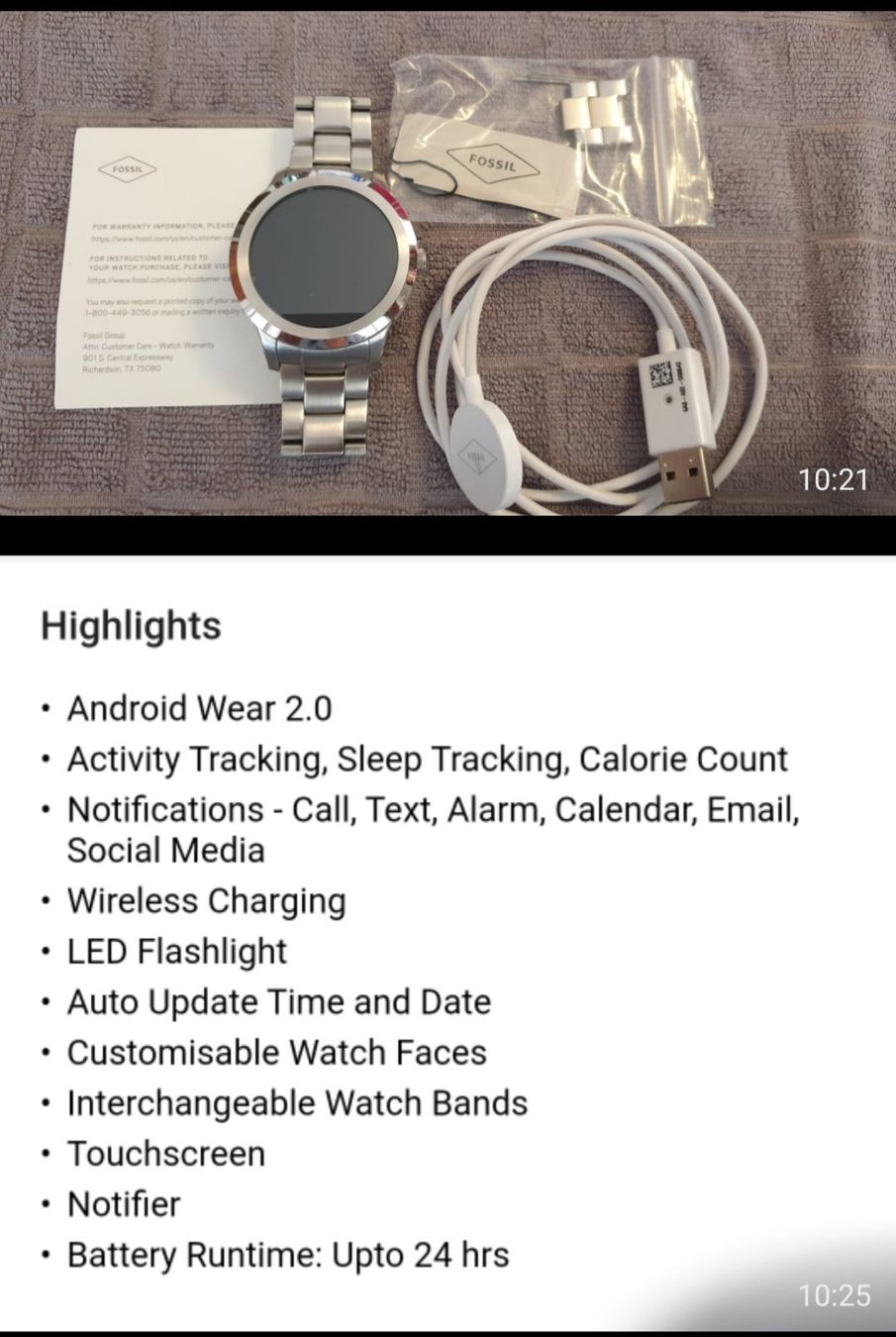 Fossil Smartwatch: Fossil Q Smartwatch 2.0 – Usato da Clarens venduto da fur_bxq2 7