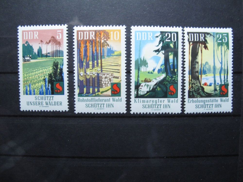 PROPHILA DDR Briefmarken 1462-1465 Waldbrandschutz 1969 – Postfrisch MNH Komplettes Set