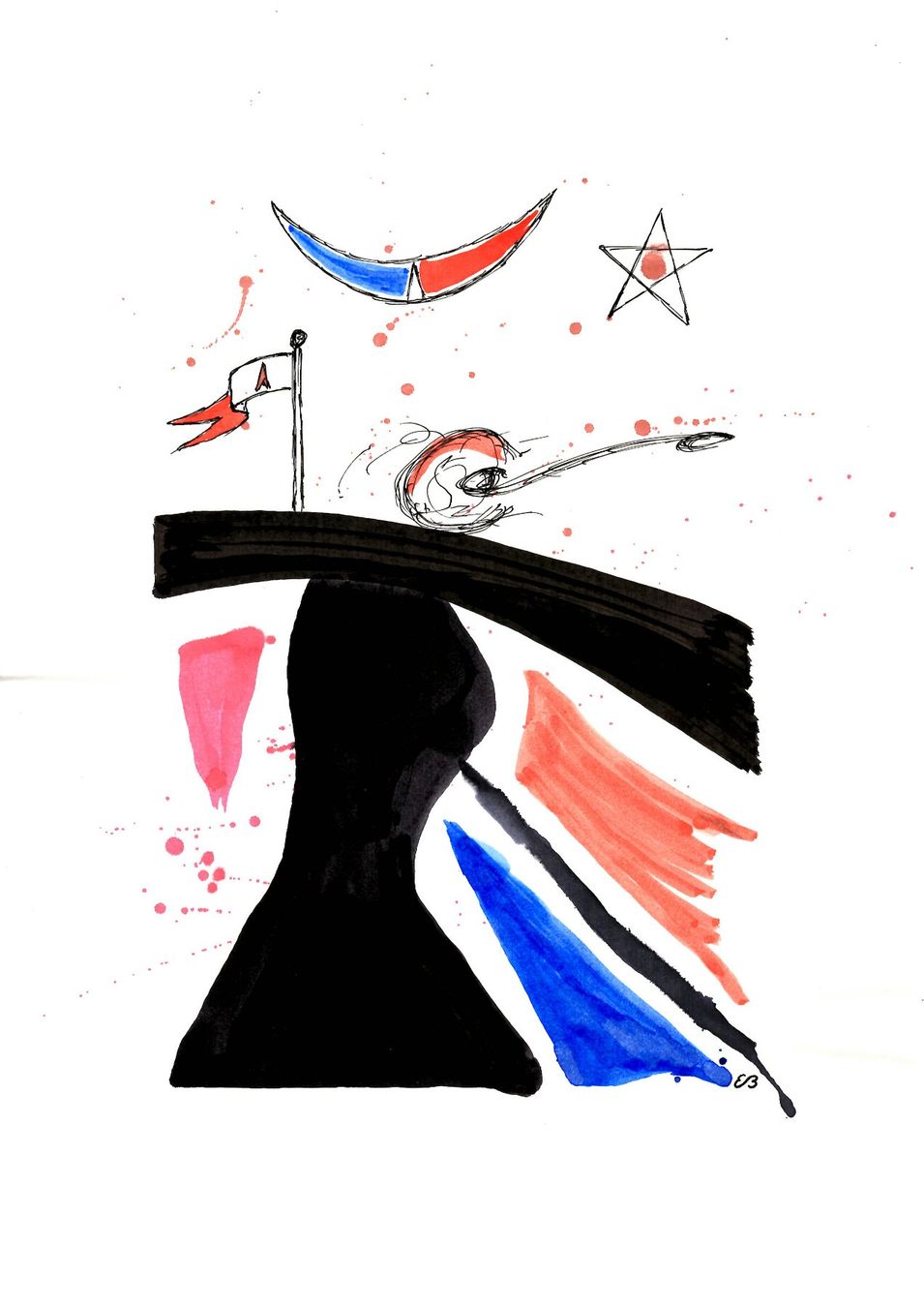 Dipinti: Zeichnung: à la Miró IV – Usato da Fribourg venduto da erw_68dx