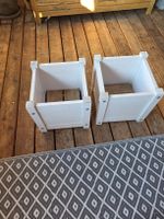 2 Holzkistli, weiss, stabil, ideal für den Garten