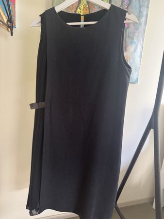 Black Pleated Business Dress