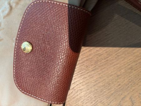 Longchamp Le Pliage Tasche beige Leder guter Zustand