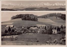 Rüttihubelbad im Emmental und Blick auf die Alpen um 1935-40