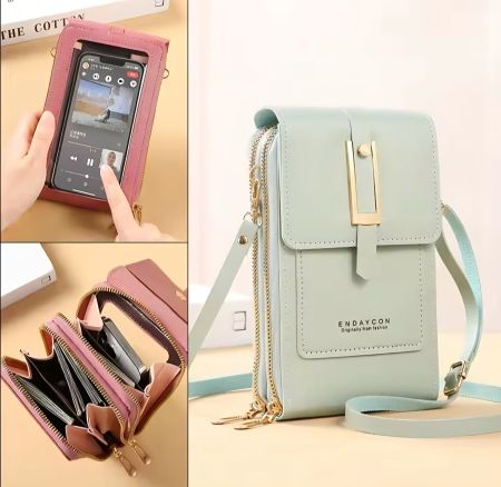 Damen Handytasche zum Umhängen📱🌹Sac Bandoulière Tactile