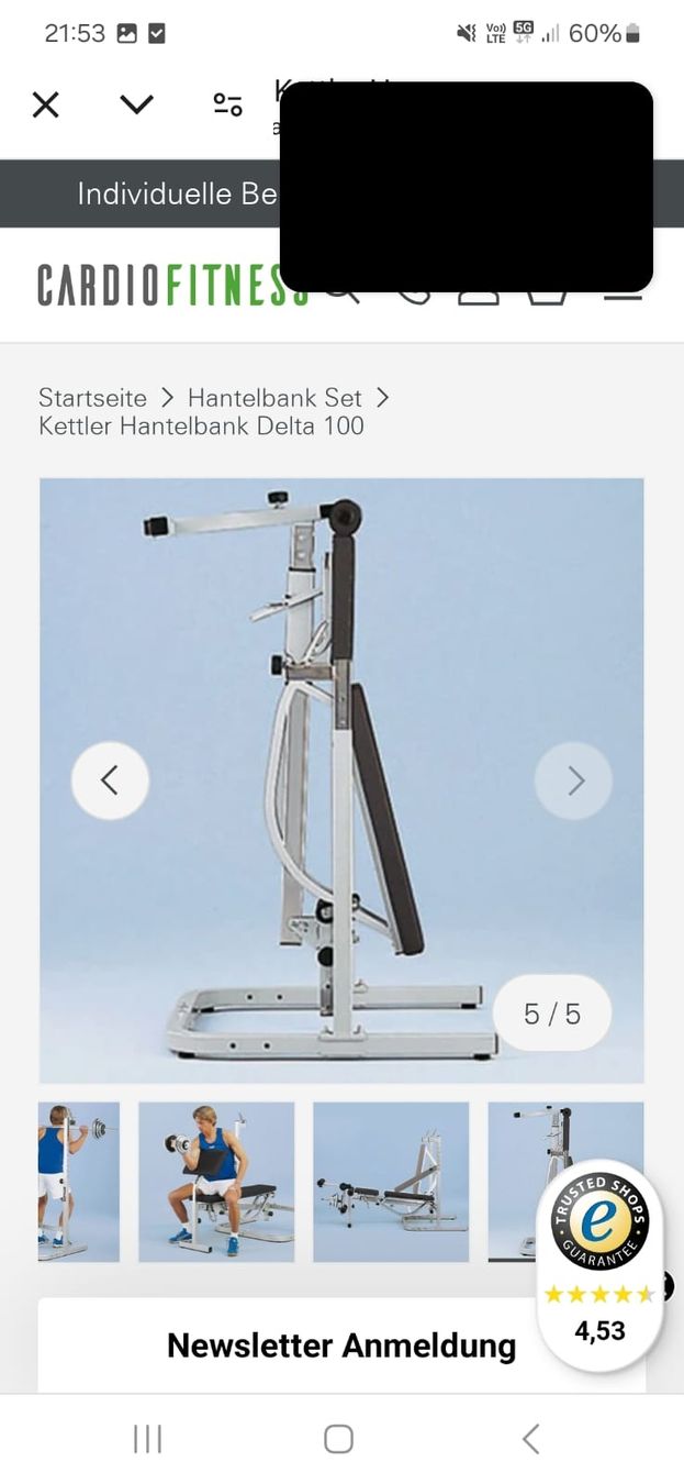 Kettler Hometrainer: Kettle Hantelbank Delta 100 – Usato da oberbuchsiten venduto da nat_8gwb 4