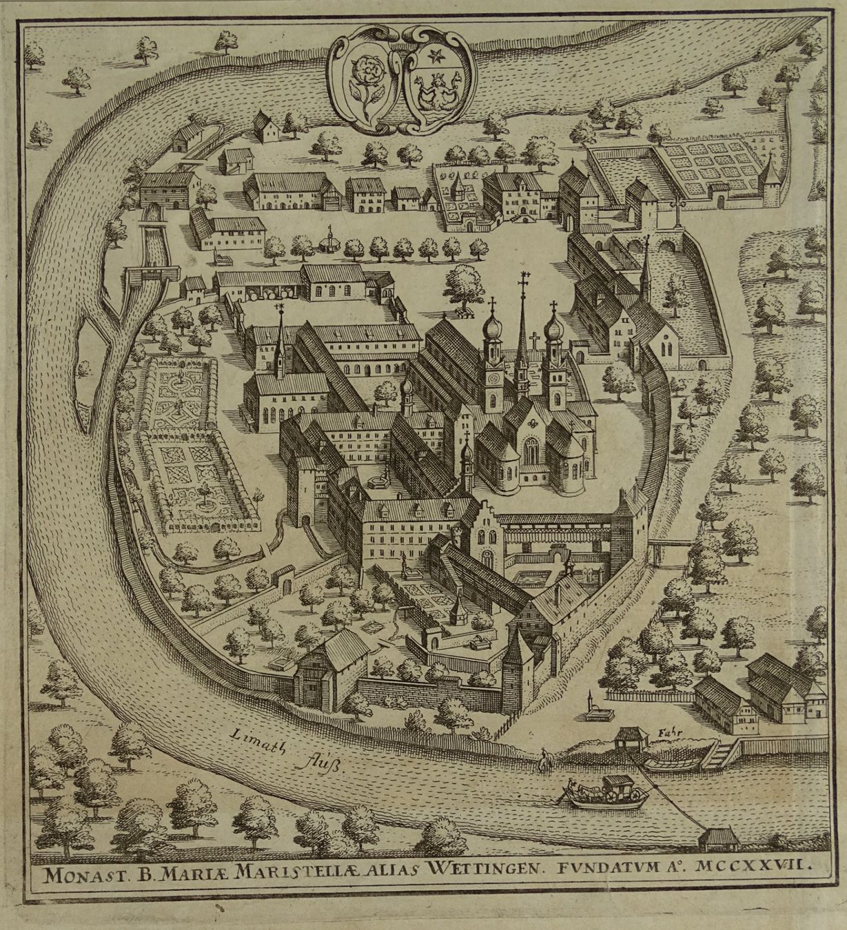 Incisioni: WETTINGEN, KUPFERSTICH 1654 – Usato da Grüningen venduto da Kartensammler