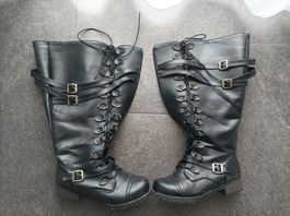 Winterstiefel, Damen Stiefel Schwarz Gr. 37