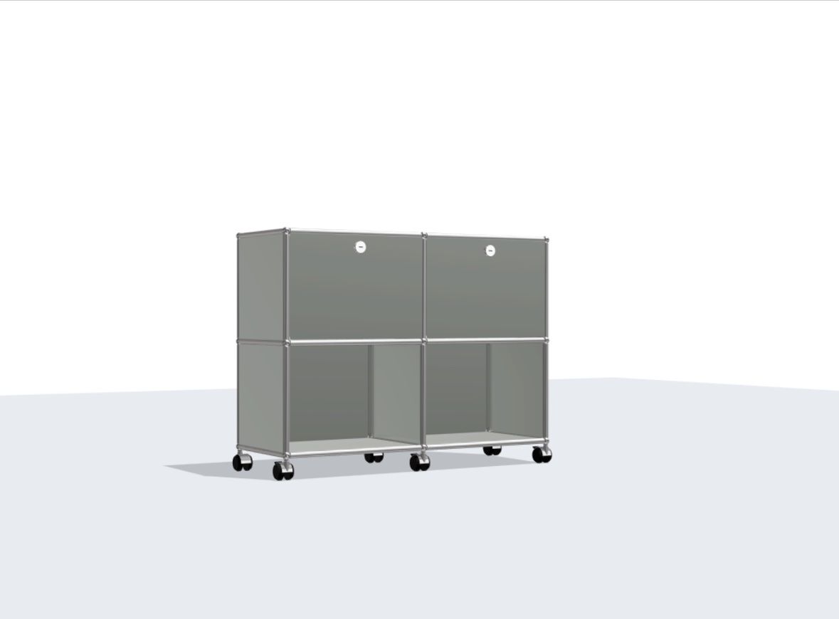 USM Scaffali: USM Sideboard - USM Mittelgrau – Usato da Hellbühl venduto da copy-swiss 7