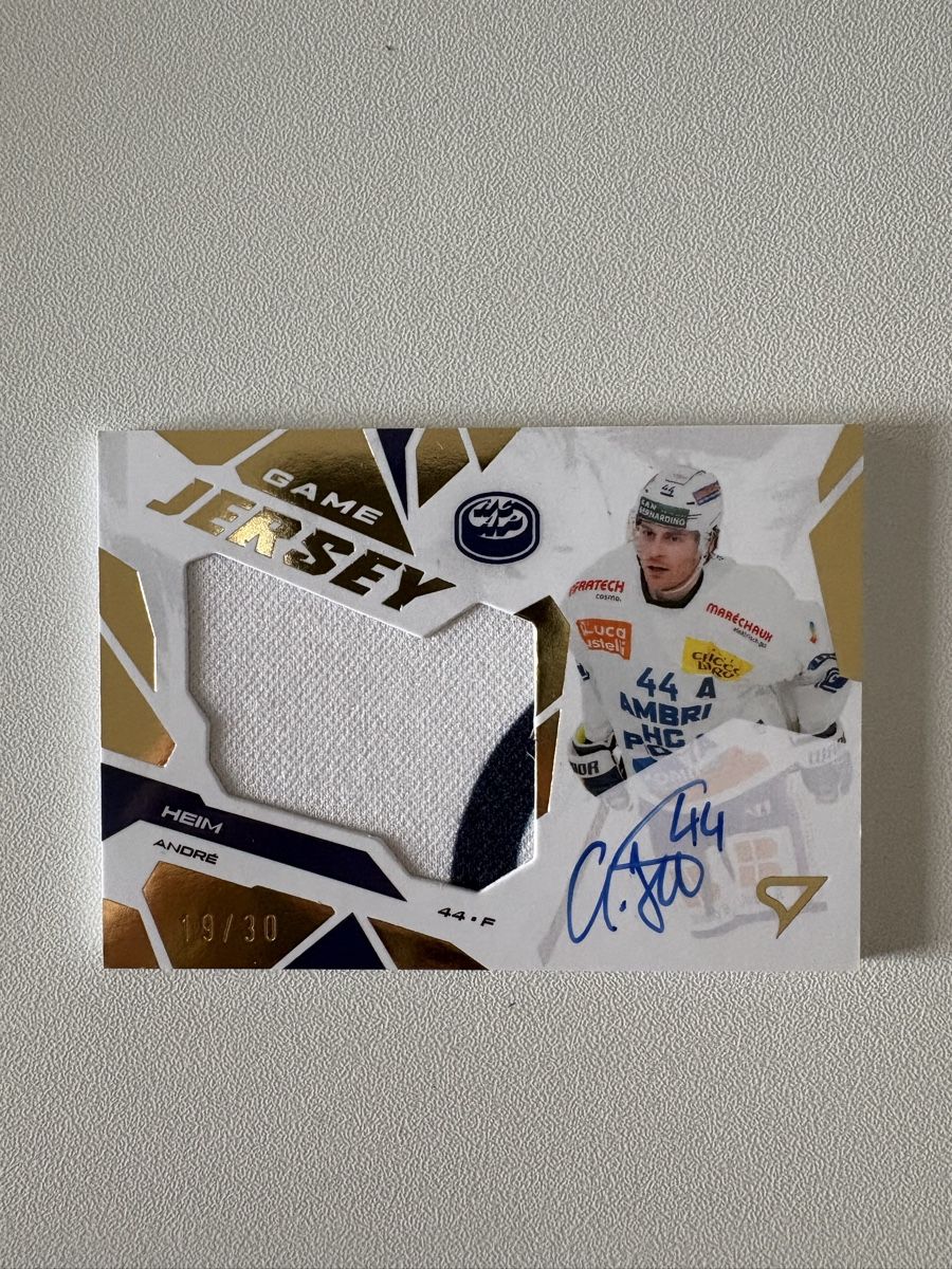 Sportzoo Sammelbilder & Trading cards: Sportzoo signed game jersey André Heim 19/30 – Neu und originalverpackt aus Bellinzona von spa_69zv