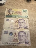 Singapore Notengeld 3 Stueck CHF 5 2 2