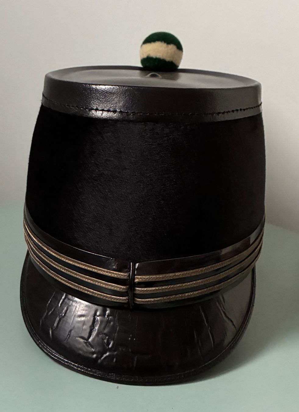 Schweizer Armee Uniformi: Tschako 1898 Solothurn – Usato da Gutenswil venduto da Antiques77 2