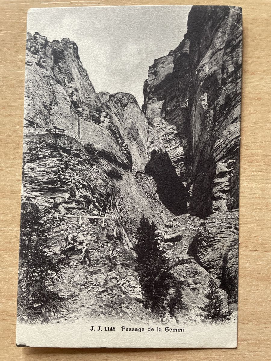 Cartoline postali: Alte Postkarte Passage de la Gemmi Schweiz 1910 – Usato da Neuhausen am Rheinfall venduto da Arielle55