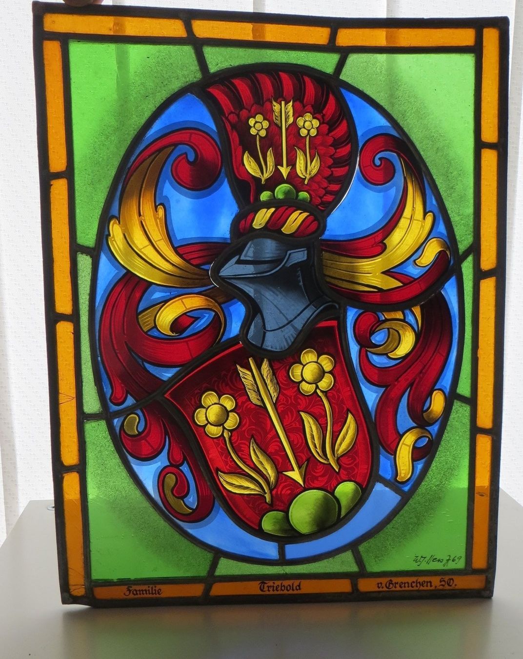 Altro in Antiquarato & Arte: Original Handarbeit: Bleiglas-Bild "Ritter-Wappen" – Usato da Allschwil venduto da marketingprojects 4